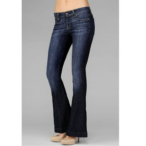 7 For All Mankind Denim - 7 For All Mankind Jiselle Slim Flare Jeans Dark wash size 26